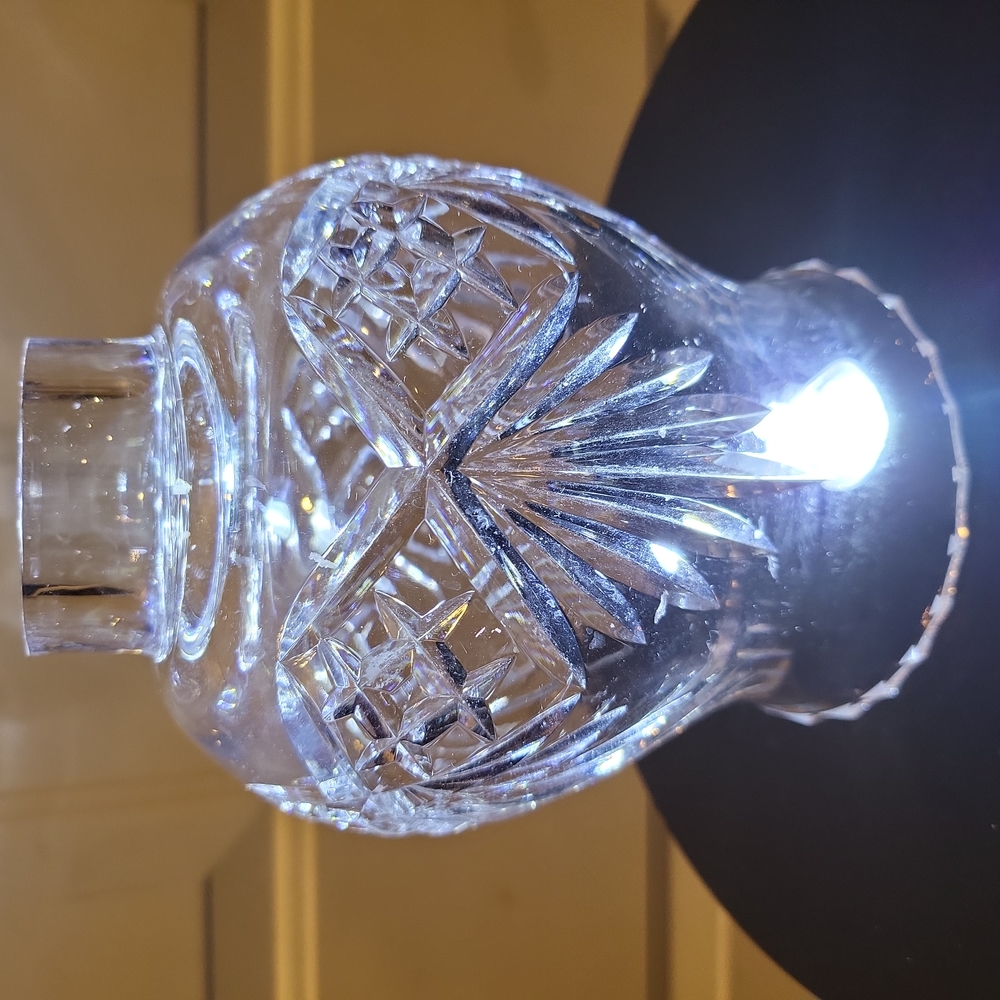 Crystal Lismore Style Candle Holder Cover No Base 6" - Picture 6 of 9